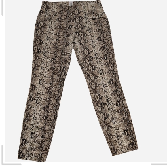 Joe B Pants - Pre-owned Joe B Beige and Brown Patterned Pants